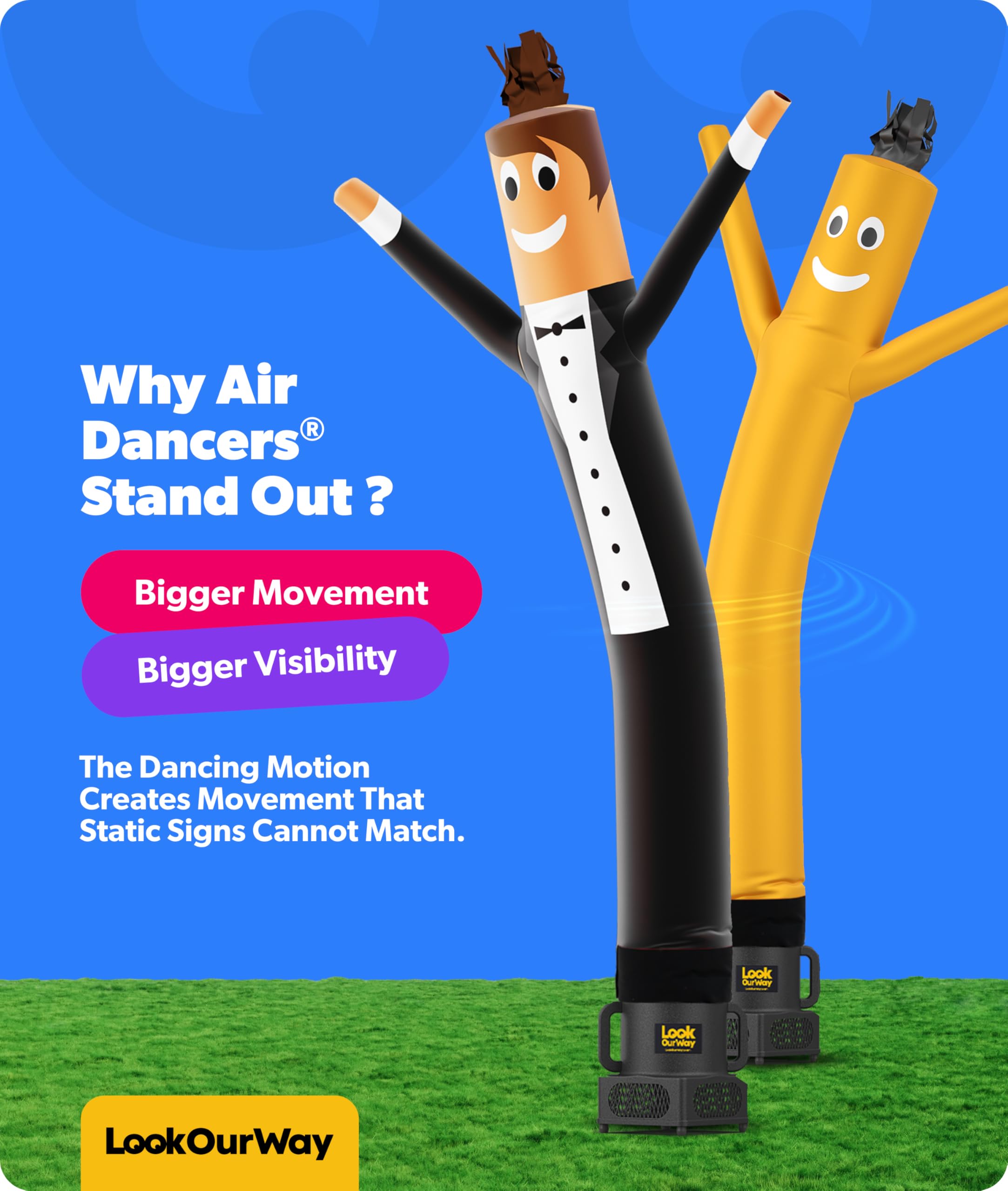 Amazon.com: LookOurWay Air Dancers Wacky Waving Inflatable Tube